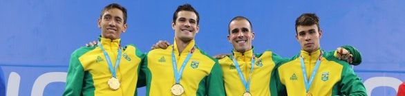 Com três ouros natação do Brasil tem brilho de veterano estreante hexa do 4x100m