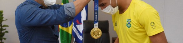 Medalhista Olímpico Baiano visita Prefeito