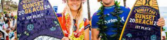 Surfe: australianos conquistam etapa de Sunset Beach