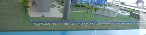 Maquete do Centro Pan-americano de Judô está em exposição no Cine Teatro