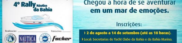 Inscrições para o 4º Rally Naútico da Bahia