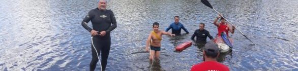 Lago São Bernardo em São Francisco de Paula teve natação neste domingo