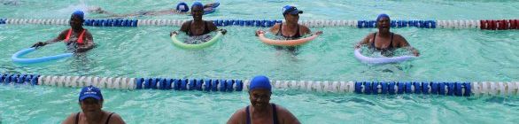 Festival de natação, hidroginástica e polo aquático