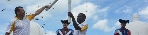 Forte Mont Serrat recebe revezamento de Tocha Olímpica - EXÉRCITO